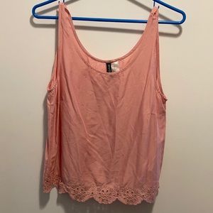H&M Scalloped Pink Top